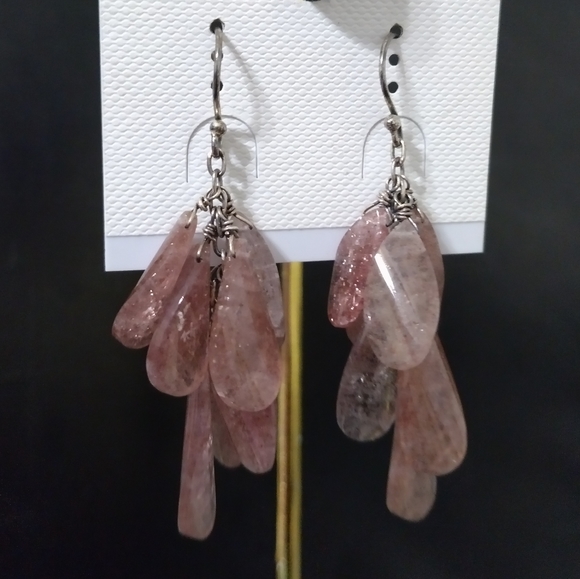 Tanzurine crystals earrings 14ct